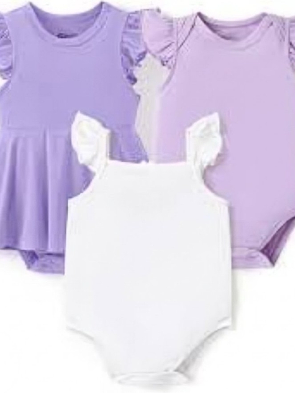 New Pat Pat Girls 9-12 Month 3 Piece Bamboo Set